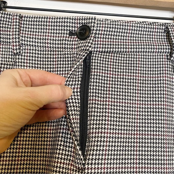 LOFT | NWOT Perfect Skinny Pants In Windowpane, Micro Houndstooth Pattern Sz. 6 - Picture 6 of 12